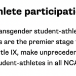 NCAA trans athlete participation policy